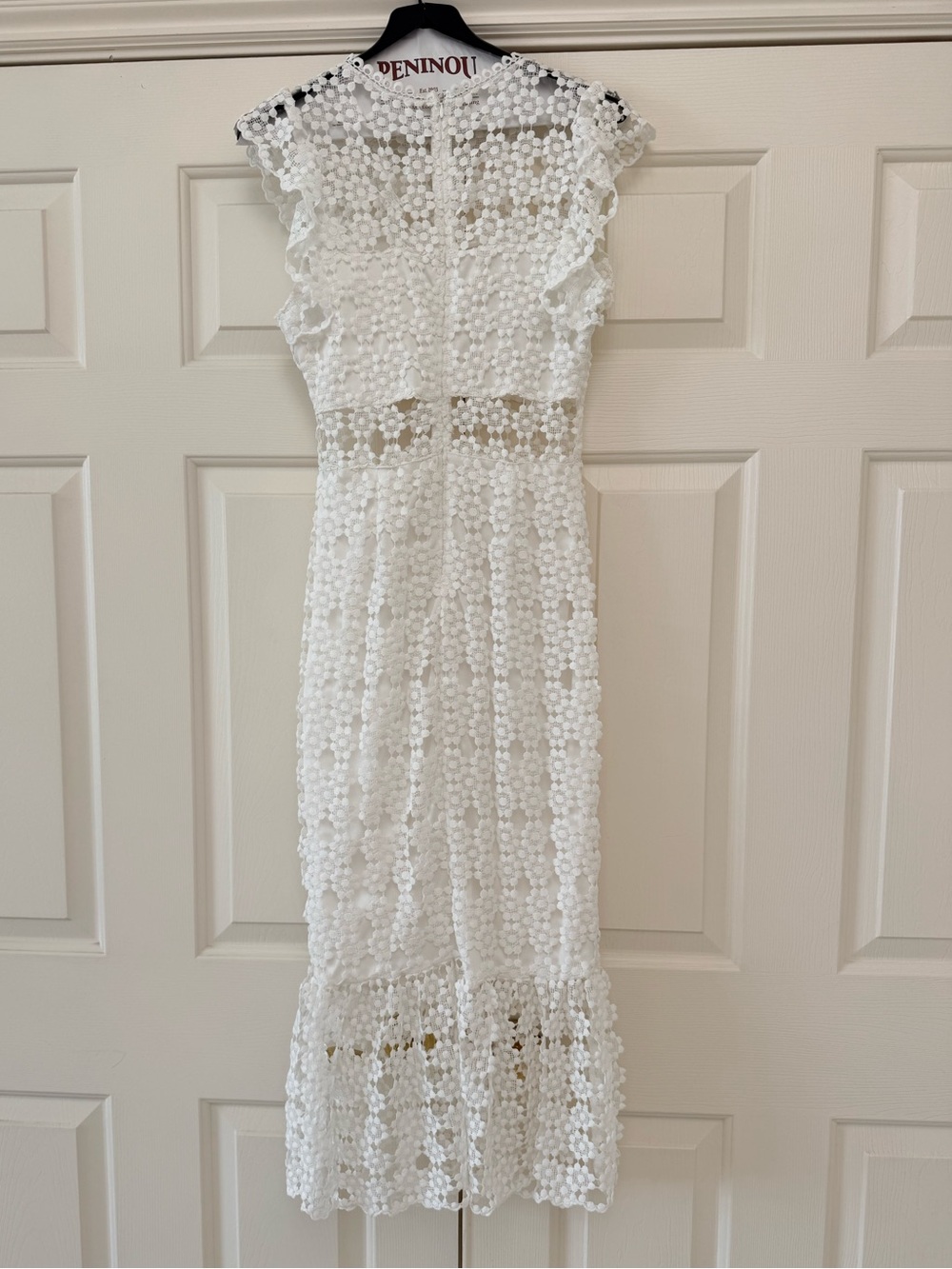 White Crochet Midi Dress - Picture 16 of 16